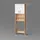 livinity Ronco Waschmaschinenschrank 64 x 190,5 cm Weiß Hochglanz/Eiche Holz