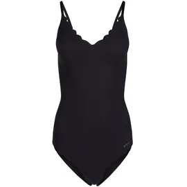 SKINY Damen Body - Unterwäsche, Spaghettiträger, Spitze, V-Ausschnitt, einfarbig Schwarz 40 - 40