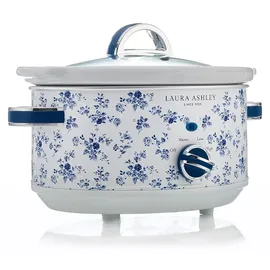 VQ Laura Ashley 3,5L Schongarer – Keramiktopf mit 3 Stufen - Blau/Bunt/Weiß