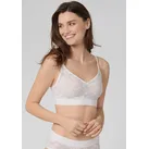 Bralette-BH SLOGGI "GO Allround Lace", Damen, Gr. 1, N-Gr, weiß, Microtouch, Obermaterial: 42% Polyester, 32% Polyamid, 26% Elasthan, gemustert, feminin, BHs, Top mit V-Ausschnitt, One Size XS-L, Jacquard-Spitzenmuster