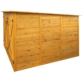 Mendler 2er-Fahrradgarage HWC-H60 Fahrradbox braun