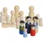 Relaxdays Holzfiguren, 100er Set, Spielfiguren zum Bemalen, Mensch, Familie, Kinder, DIY Krippenfiguren, Deko, natur