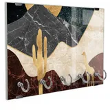 DEQORI Schlüsselbrett 'Kosmische Steppe', (1 St), Schlüsselhalter Schlüssel Haken Schlüsselboard modern Schlüsselleiste braun|schwarz