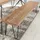 FineBuy Sitzbank HARLEM Braun 160 x 45 x 40 cm