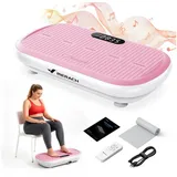 MERACH Vibrationsplatte Bluetooth-Trainingsgerät, bis zu 200 kg belastbar, 200 W, 10 Intensitätsstufen, (1 tlg), Ganzkörpertraining, intensiver Muskelaufbau, robuste Bauweise rosa