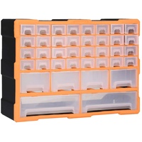 Festnight Kleinteilemagazin Sortierkasten Multi-Schubladen-Organizer Sortimentskasten Sortimentsbox Schraubenbox Sortierbox für Kleinteile ordnungssystem Werkstatt mit 40 Schubladen 52x16x37,5 cm