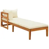 vidaXL Sonnenliege 68 x 0 x 27 cm Cremeweiß