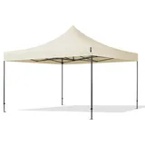 TOOLPORT 4x4m - ohne Seitenteile creme (600093)