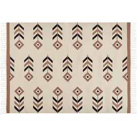 Beliani Niavan Kelimteppich 200 x 300 cm Beige