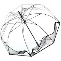 Knirps Regenschirm C.760 Stick Transparent Lilith transparent - Einheitsgröße