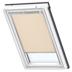 VELUX Verdunkelungsrollo Uni Beige 4556, 78x140 cm (M08), Aluminiumschiene,Elektro,GGU,VELUX