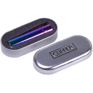 CLIPPER Feuerzeug Clipper Rainbow Feuerzeug Bunt, Feuerstein wechselbar (1-St), Feuerstein wechselbar