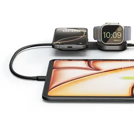 Zen ZENS Induktions-Ladegerät ZECC07B ZECC07B/00 Ausgänge Induktionslade-Standard, Apple MagSafe, USB-C, Schwarz