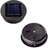 Ulisem - 2 Stück Ersatz Top Solar Laterne Licht Solarpanel Licht Abdeckung mit LED-Lampe, diy Solar Laterne für Outdoor-Garten Dekor