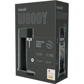 MySoda Wassersprudler Set schwarz + 1L Quick-Lock Flasche + CO2-Zylinder