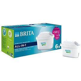 Brita MAXTRA PRO All-in-1 Filterkartuschen 6er Pack - reduziert Kalk, Chlor, bestimmte Verunreinigungen und bestimmte Metalle