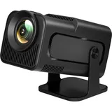 LQWELL Mini Projektor, Native 1080P, 4K Heimkino, Automatische Trapezkorrektur, 220-Grad-Winkel, 135-Zoll-Display, für Phone/PC/Laptop/PS5/Xbox/Stick - Schwarz
