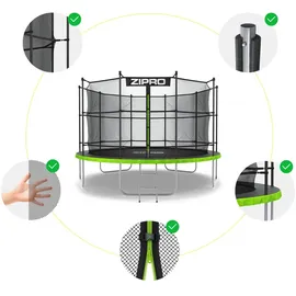 Zipro Jump Pro 374 cm Schwarz/Grün
