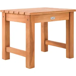 CLP Teakholz Beistelltisch outdoor wetterfest Frankton, auch als Sitzhocker und Fußhocker, langlebig für Garten, Terrasse und Balkon