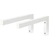 ML-Design 2er Set Wandkonsole Winkel Regalträger Waschtischhalterung, Stahl, Weiß, 300x150 mm,