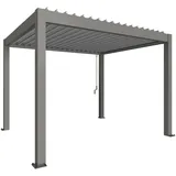 Biohort Pergola 255 cm x 367,5 cm x 312 cm Quarzgrau/Silber-Metallic