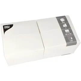 Papstar Servietten, 3-lagig 1/8-Falz 33 cm x 33 cm weiss