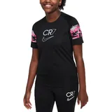 Nike Unisex Kinder Cr7 B Df Top Ss T-Shirt, Black/Barely Volt, 98