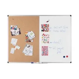 Bi-Office Kombitafel 120 x 90 cm Kork/Braun