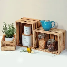 KESPER Aufbewahrungskiste 40 x 30 x 23 cm 23-tlg. braun