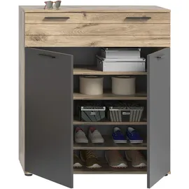 INOSIGN Riga 90 x 0 x 0 cm 2 Türen, 1 Schubkasten, 4 Einlegeböden, 5 Fächer grau