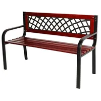 LINDER EXCLUSIV Gartenbank 2-Sitzer Sitzbank aus Holz-Metall Parkbank bis
