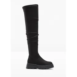 bonprix Overknee Stiefel, schwarz, 38, Vegan