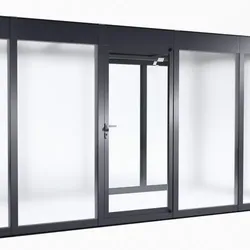 SunElements Zusatztür, anthrazit-metallic, ESG klar, Stärke: 5 mm - grau