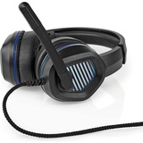 Nedis GHST410BK Kopfhörer & Headset Kabelgebunden Kopfband Gaming USB Type-A Klappbarer Mikrofon 2.10 m LED