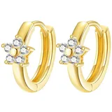 Dear Me Creolen Bloom Gold 585 1
