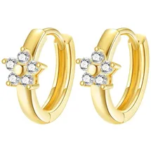 Dear Me Creolen Bloom Gold 585 1