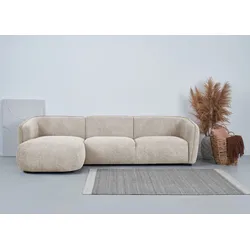 Ecksofa ANDAS "Ostrup", beige, B:280cm H:73cm T:152cm, 100% Polyester, Sofas, schlichtes modernes Design, in verschiedenen Farben