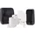 Blanc HYGIENIC KOMPLETT-SET Waschraum SENSOR: Handtuchrollenspender SENSOR + 2 TAD Handtuchrollen + Schaumseifenspender SENSOR + 2 Kartuschen Farbe Schwarz