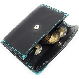 lemasi Mini Geldbörse Unisex schwarz/türkis