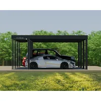 CANOPIA Carport Oslo 6x6 Alu Schwarz 596x607cm