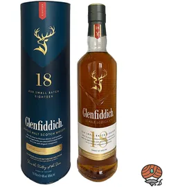 Glenfiddich 18 Years Old Single Malt Scotch 40% vol 0,7 l Geschenkbox