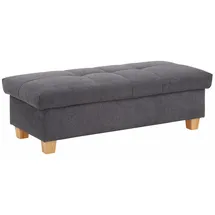 Home Affaire Hocker Lyla Luxus-Microfaser 131 x 42 x 61 cm Grau