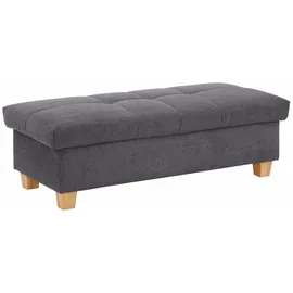 Home Affaire Hocker Lyla Luxus-Microfaser 131 x 42 x 61 cm Grau
