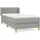 vidaXL Boxspringbett mit Matratze Hellgrau 100x200 cm Stoff - Grau