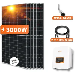 3000W Solaranlage Set Photovoltaik - SOLIS Wechselrichter mit WLAN