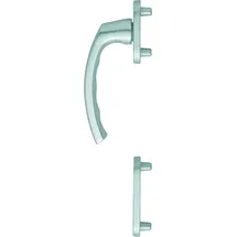 HOPPE HOPPE® Fenstertürgriff-Halbgarnitur Luxembourg 099/66N/66NS, außen, Aluminium, Farbe: weiß