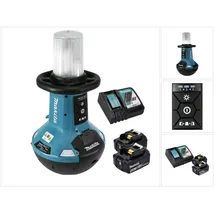 Makita DML 810 RM Akku LED Flächenlicht 18 / 36 V ( 2 x 18 V ) 5500 lm IP54 + 2x Akku 4,0 Ah + Ladegerät