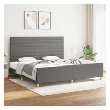vidaXL Bettgestell 200 x 200 cm Dunkelgrau