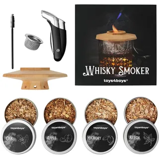 Toys4Boys Whisky Smoker Set Holz Ø 30 cm braun