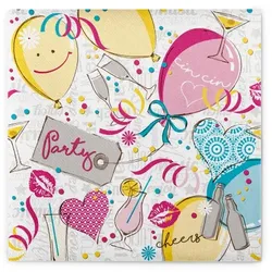 Sovie HOME Serviette Ballons aus Linclass® Airlaid 40 x 40 cm, 12 Stück Geburtstag Ballons Party Feier
